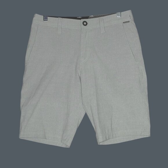 Volcom True To This Shorts Mens Size 28 Skate Surf Beach Gray Hybrid Preppy - Picture 1 of 13